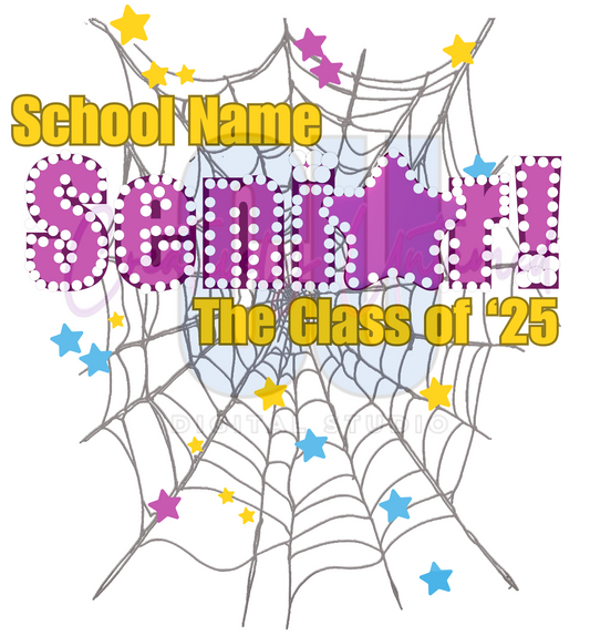 Editable Spiderweb Digital Senior t-shirt