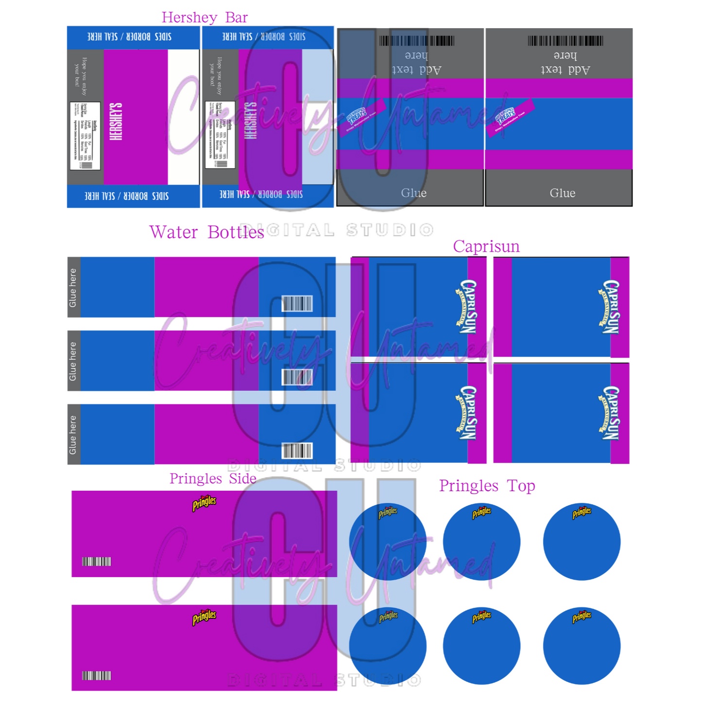 Digital Party Favor Templates Editable