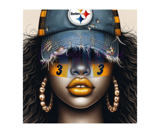 Digital Steelers Hat Lady png