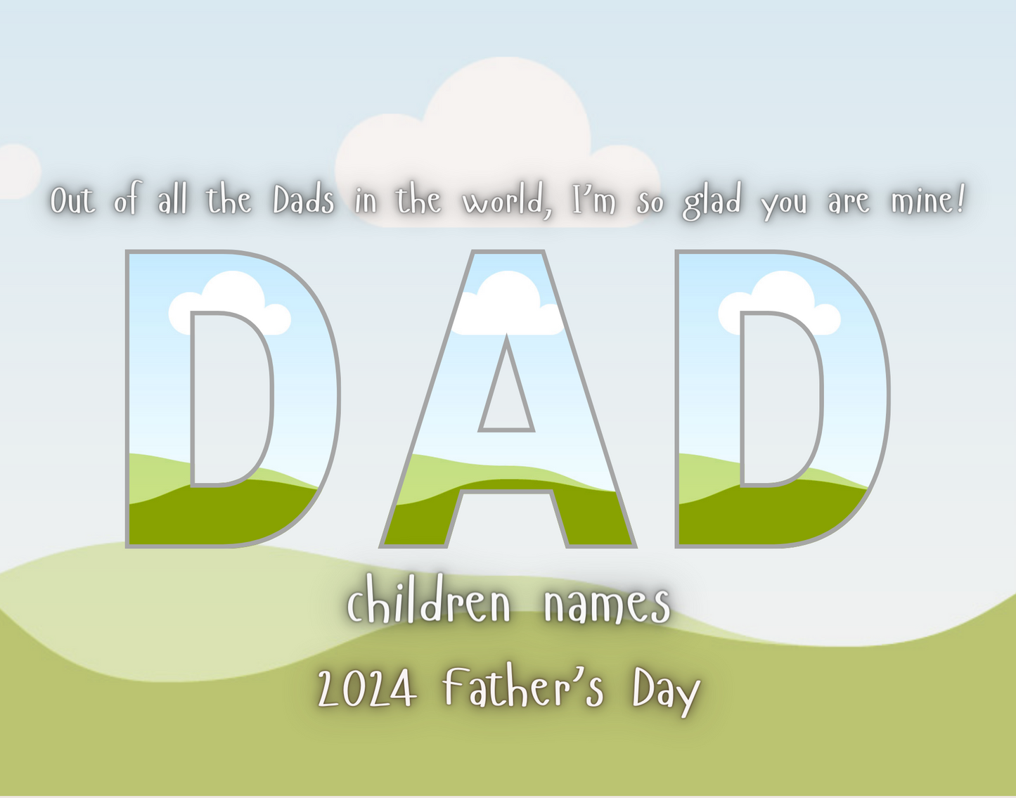 Editable Father's Day Digital Template