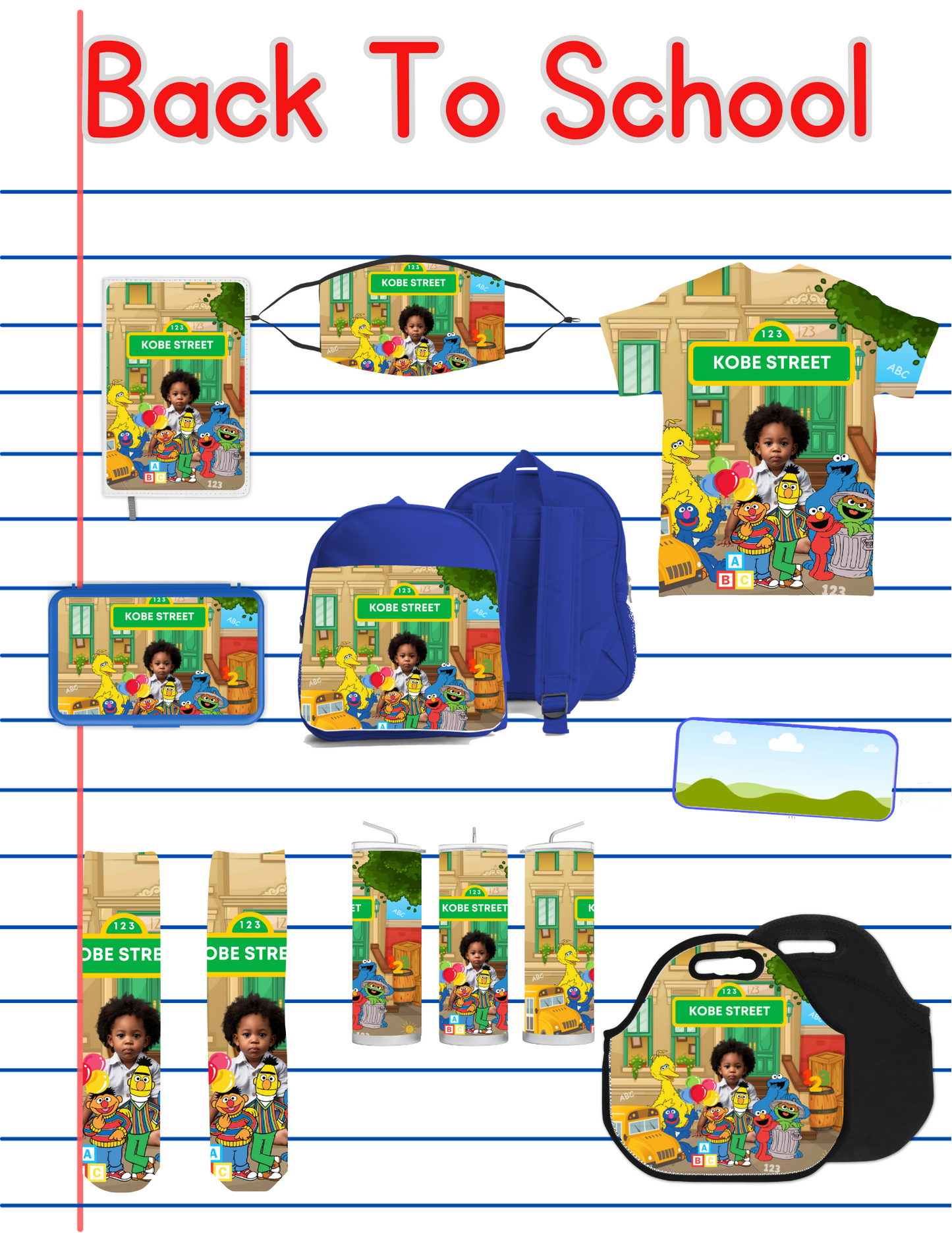 Editable Sesame Street Digital Back to School